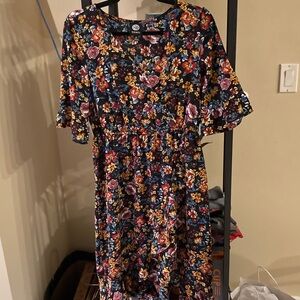 Bobeau Multicolor Floral Dress